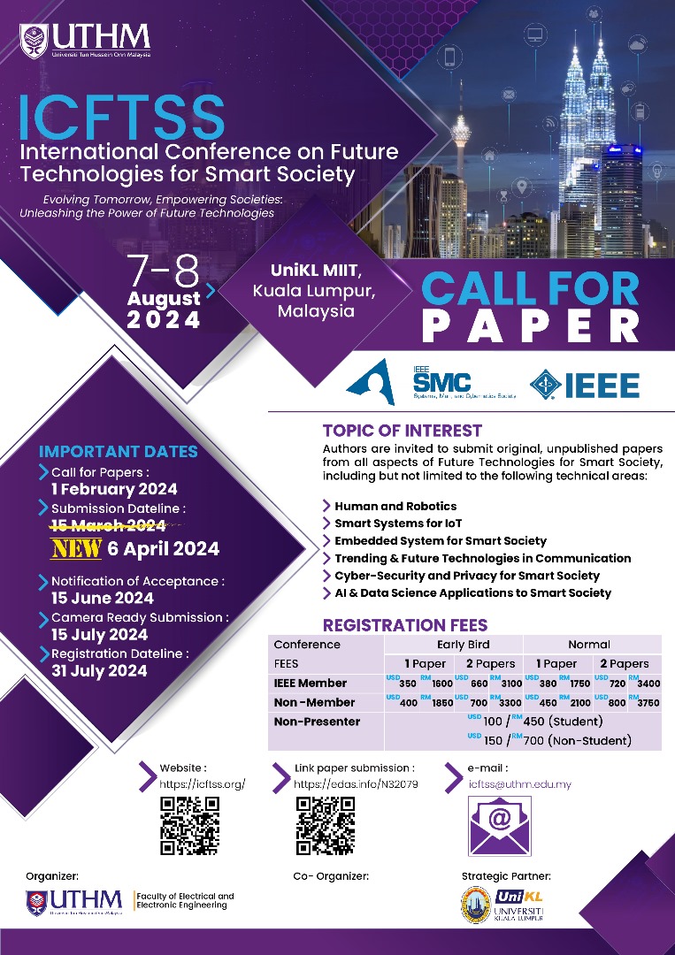  5TH INTERNATIONAL CONFERENCE ON FUTURE TECHNOLOGIES FOR SMART SOCIETY (ICFTSS)