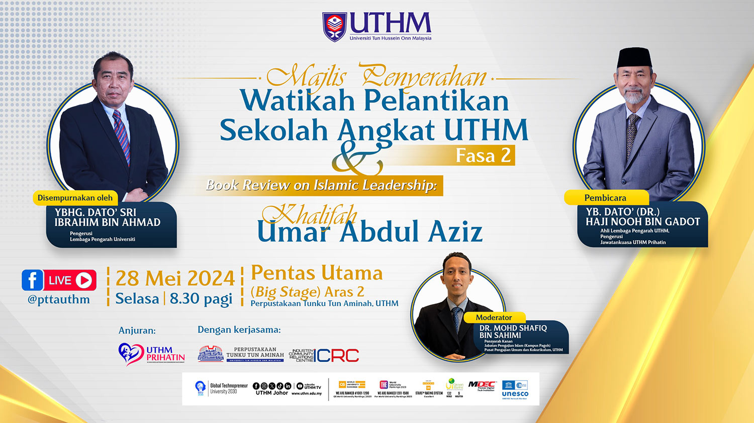 Majlis Penyerahan Watikah Pelantikan Sekolah Angkat UTHM Fasa 2