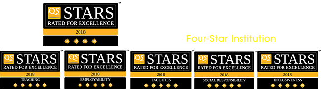 QS 5 Stars Rated for Excellence